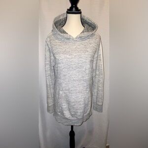 Women’s Puma heathered gray & beige‎ hoodie longer at the back size Medium